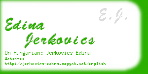 edina jerkovics business card